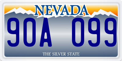 NV license plate 90A099