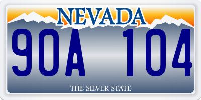 NV license plate 90A104