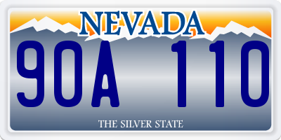 NV license plate 90A110