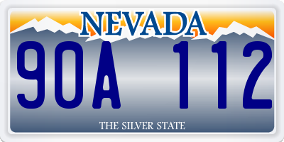 NV license plate 90A112