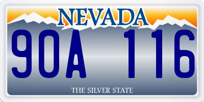 NV license plate 90A116