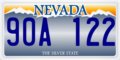 NV license plate 90A122