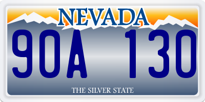 NV license plate 90A130