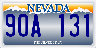 NV license plate 90A131