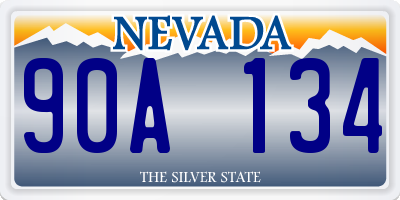 NV license plate 90A134