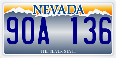 NV license plate 90A136