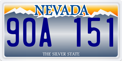 NV license plate 90A151