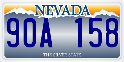NV license plate 90A158