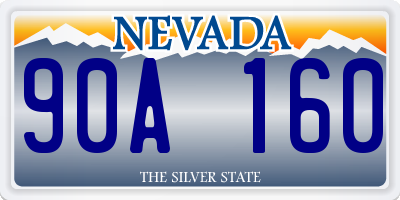 NV license plate 90A160