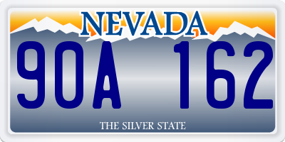 NV license plate 90A162