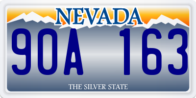 NV license plate 90A163