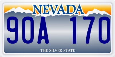 NV license plate 90A170