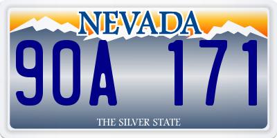 NV license plate 90A171