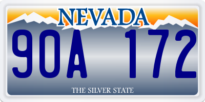 NV license plate 90A172