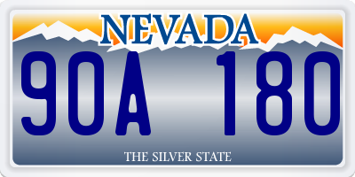 NV license plate 90A180