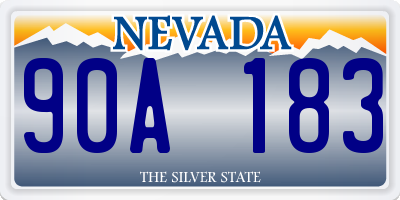NV license plate 90A183