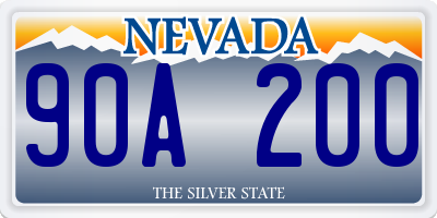 NV license plate 90A200