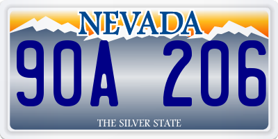 NV license plate 90A206
