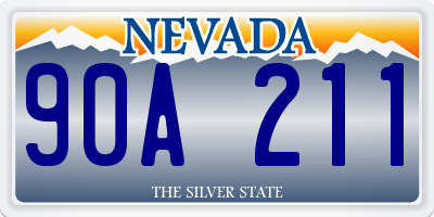 NV license plate 90A211