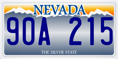 NV license plate 90A215