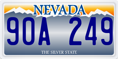 NV license plate 90A249
