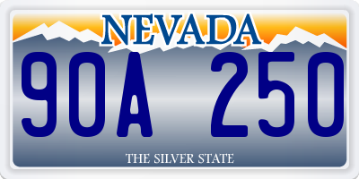 NV license plate 90A250