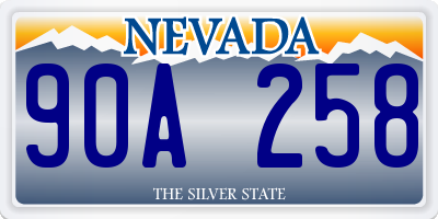 NV license plate 90A258