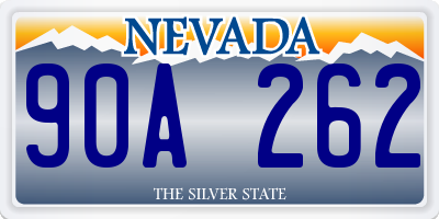 NV license plate 90A262