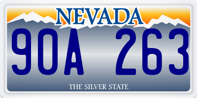 NV license plate 90A263