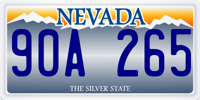 NV license plate 90A265