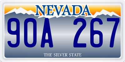 NV license plate 90A267