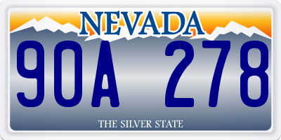 NV license plate 90A278