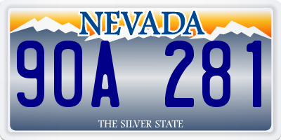 NV license plate 90A281