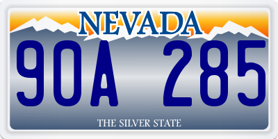 NV license plate 90A285