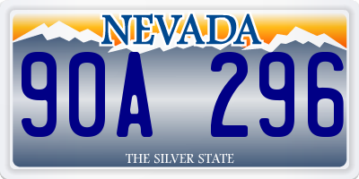 NV license plate 90A296