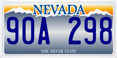 NV license plate 90A298
