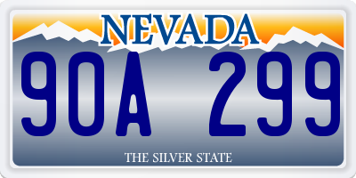 NV license plate 90A299