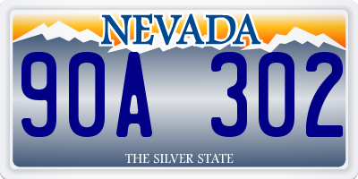 NV license plate 90A302