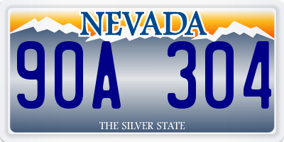 NV license plate 90A304