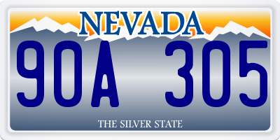 NV license plate 90A305