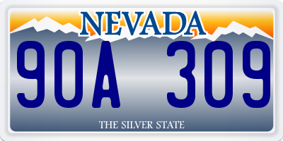 NV license plate 90A309