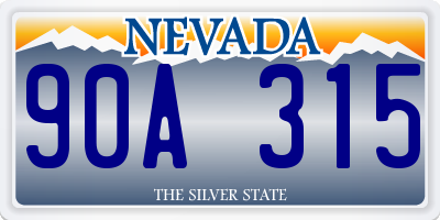 NV license plate 90A315