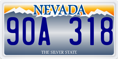 NV license plate 90A318