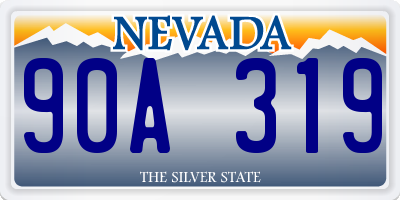 NV license plate 90A319