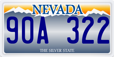 NV license plate 90A322