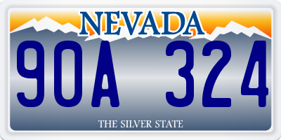 NV license plate 90A324