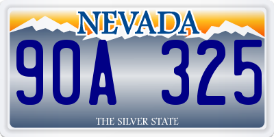 NV license plate 90A325