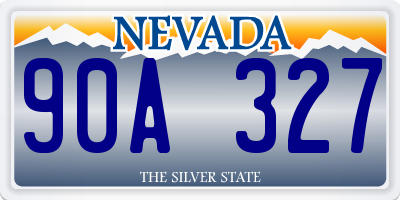 NV license plate 90A327