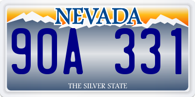 NV license plate 90A331