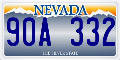 NV license plate 90A332